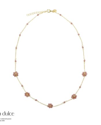 Daisy Rose Necklace  Golden