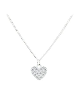 Darling Heart Necklace  Silver