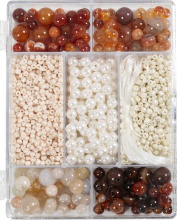 Diy Mix Smykker Agater Str Hulstr Assorterede Farver