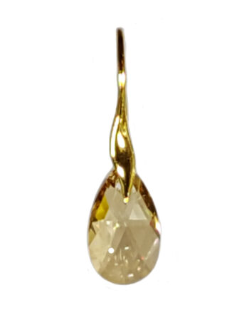 Facet Drop ørering  Crystal Golden Shadow Guld