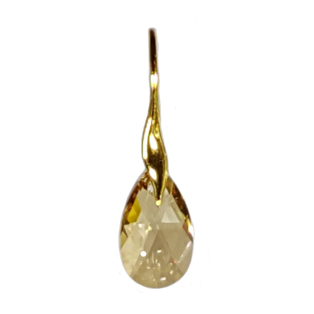 Facet Drop ørering Crystal Golden Shadow Guld