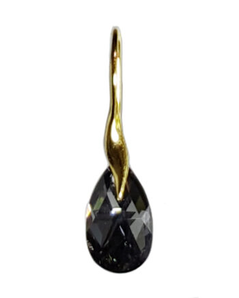 Facet Drop ørering  Crystal Silver Night Guld
