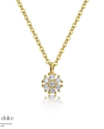 Flower Necklace  Golden