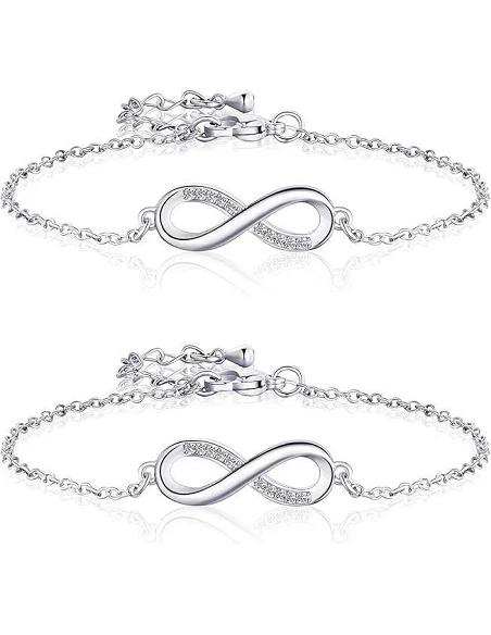 Glamourøs Infinity Veninde Armbånd Med Uendelighedstegn