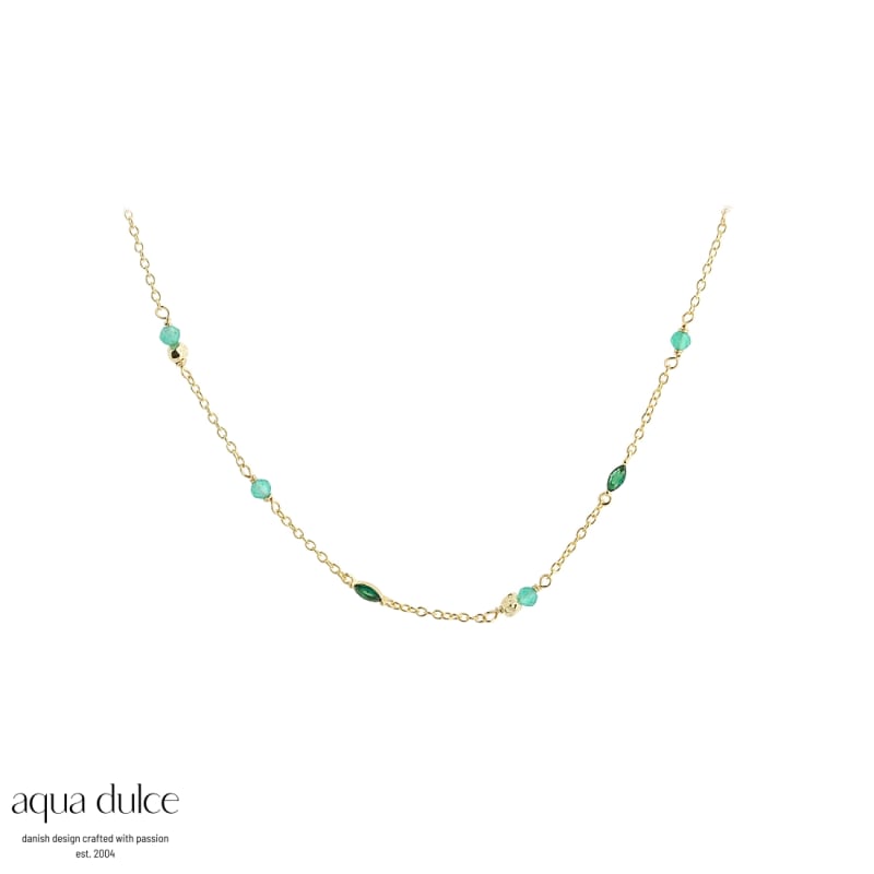Green Garden Necklace  Golden