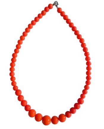 Halskæde Med Plastperler Kamma Orange