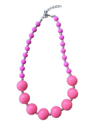 Halskæde Med Plastperler Monroe Pink Cerise