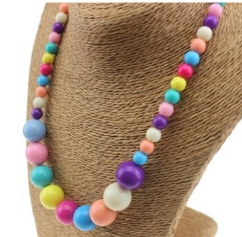 Halskæde Med Plastperler Nelly Multicolor