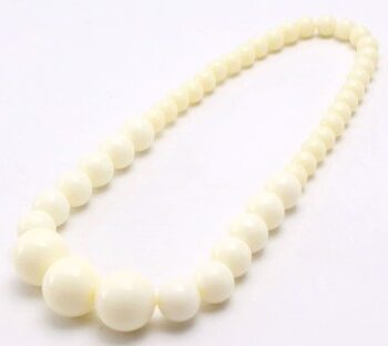 Halskæde Med Plastperler Viola Ivory