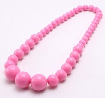 Halskæde Med Plastperler Viola Pink