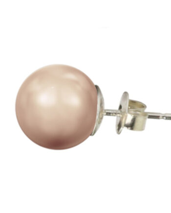 Klassisk Perleørering Med Perle  Crystal Gold
