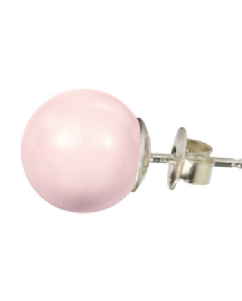 Klassisk Perleørering Med Perle Crystal Roseline