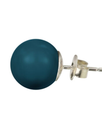 Klassisk ørering Med Perle  Crystal Petrol