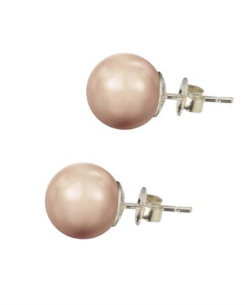 Klassiske Perleøreringe  Crystal Rosegold