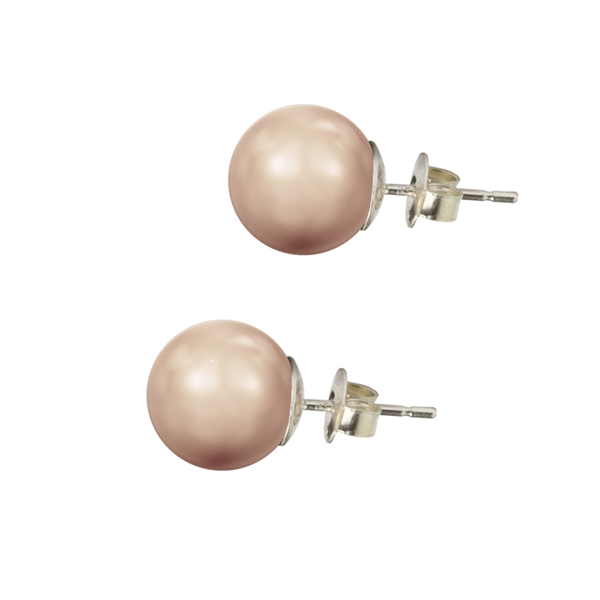Klassiske Perleøreringe Crystal Rosegold