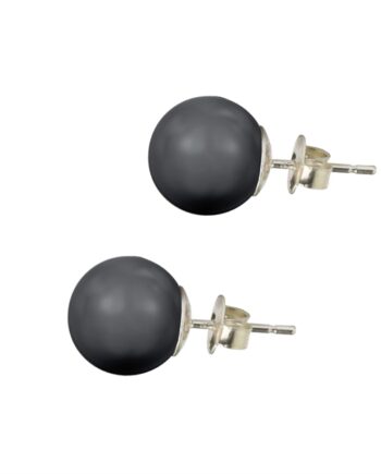 Klassiske Perleøreringe Farven  Crystal Black