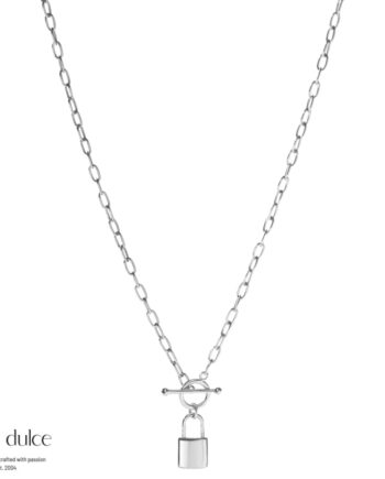 Lock Love Necklace  Silver