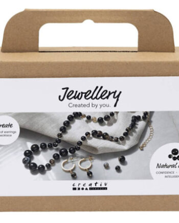 Mini Diy Kit Smykker Halskæde øreringe Sort Hvid