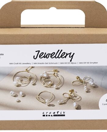 Mini Diy Kit Smykker øreringe Med Wire Forgyldt 1pk