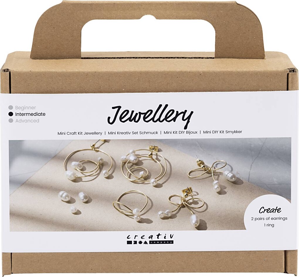 Mini Diy Kit Smykker øreringe Med Wire Forgyldt 1pk