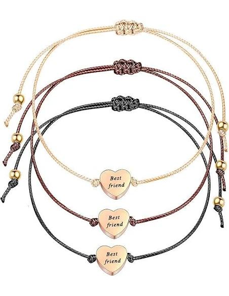 Moderne Bff Armbånd Med Hjerter Til
