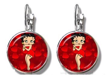 øreringe Betty Boop Rød