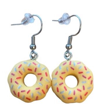 øreringe Hængeøreringe Donuts Lysegul