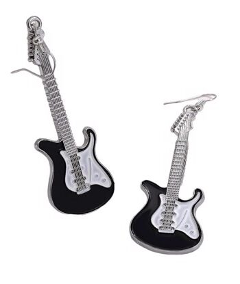 øreringe Hængeøreringe Guitar Sort