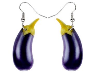 øreringe Hængeøreringe Med Aubergine