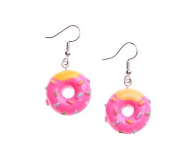 øreringe Hængeøreringe Pink Donuts