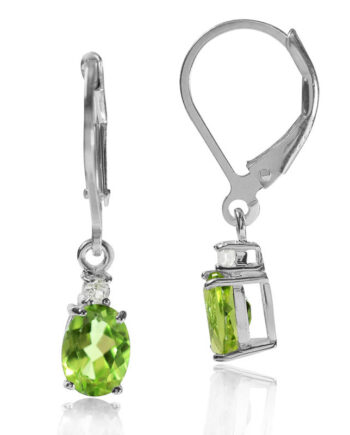 øreringe Med Peridot 26mm Par