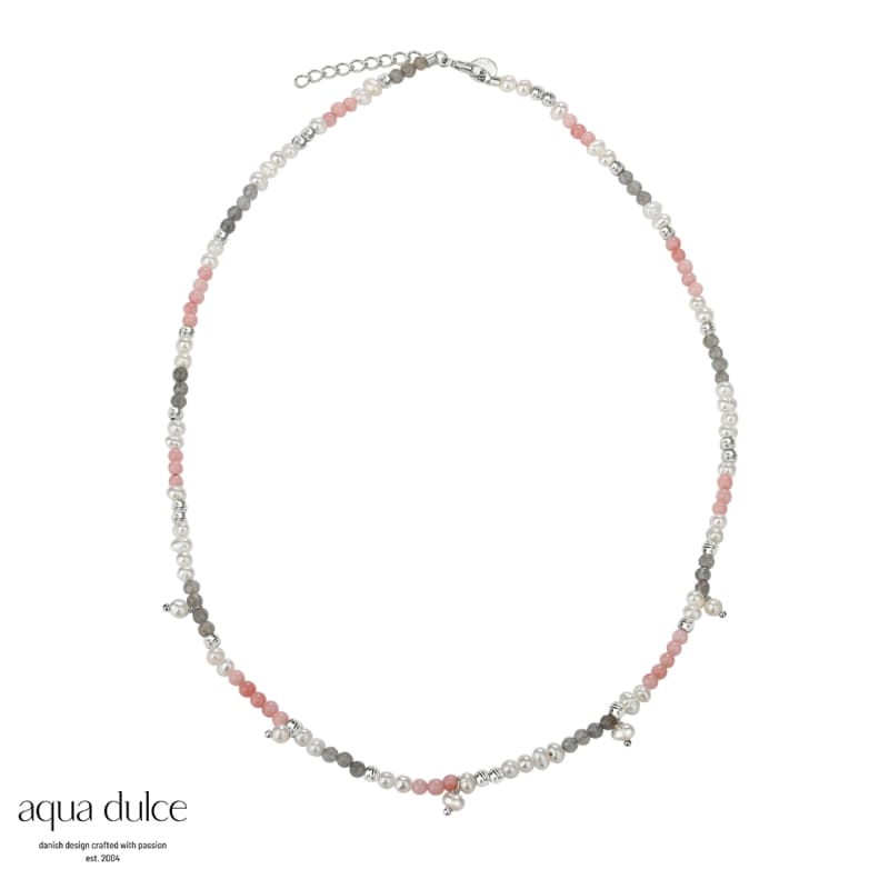Opal Love Necklace  Silver