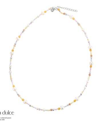 Pastel Love Necklace  Silver