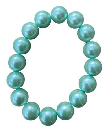 Plastik Armbånd Med Perler Karmen Mintgrøn