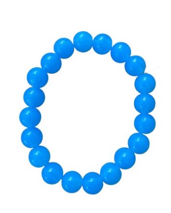 Plastik Armbånd Med Perler Nelly Azurblå