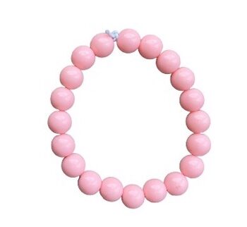 Plastik Armbånd Med Perler Nelly Koral