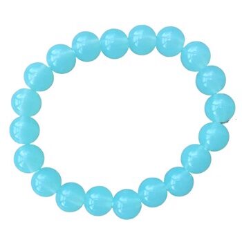 Plastik Armbånd Med Perler Nelly Lys Aqua