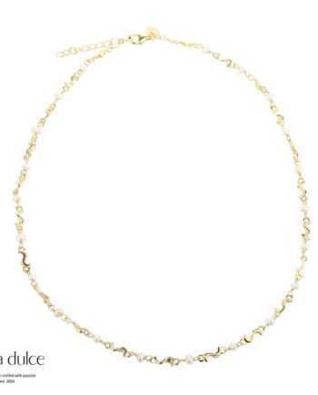 Rhumba Pearl Necklace  Golden