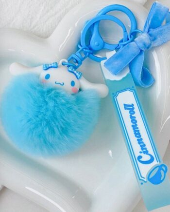 Sanrio Cinnamoroll Pom Pom Keychain Amp195amp184glering
