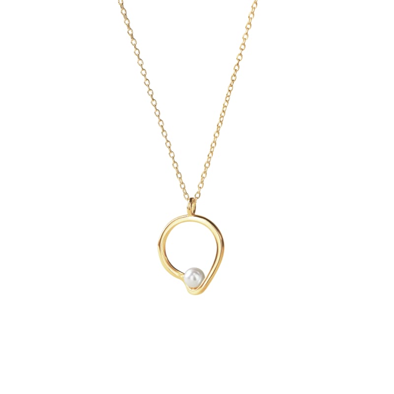 Sela Pearl Necklace  Golden