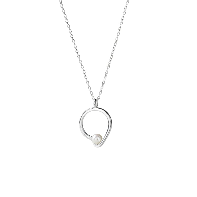 Sela Pearl Necklace  Silver