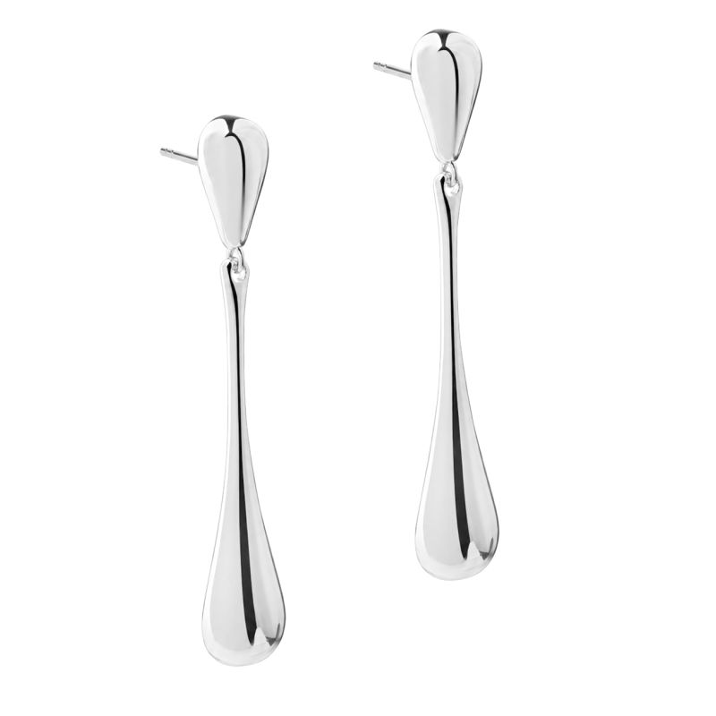 Shiny New Big Drop Earring  Silver