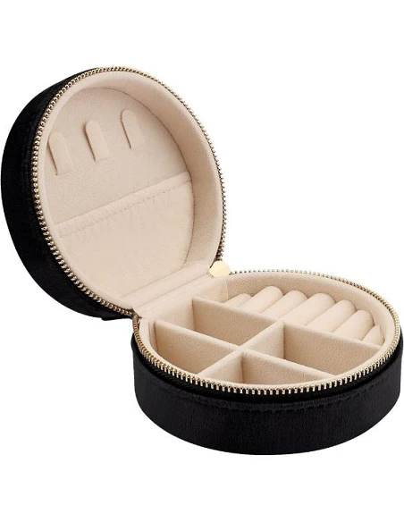 Smart Rund Smykkeopbevaring Organizer Travel Size Flere Farver