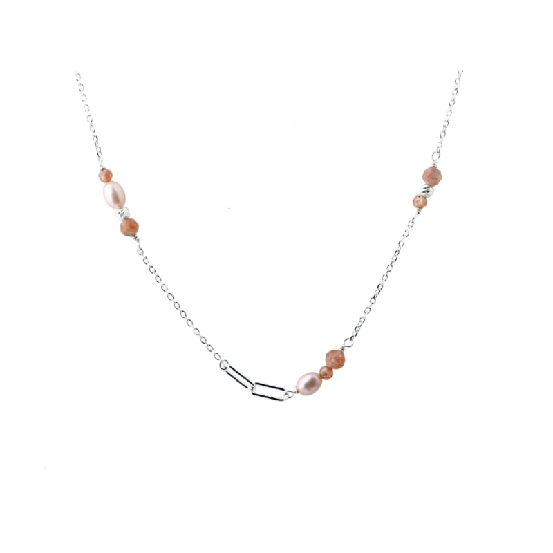 Sunella Link Necklace  Silver