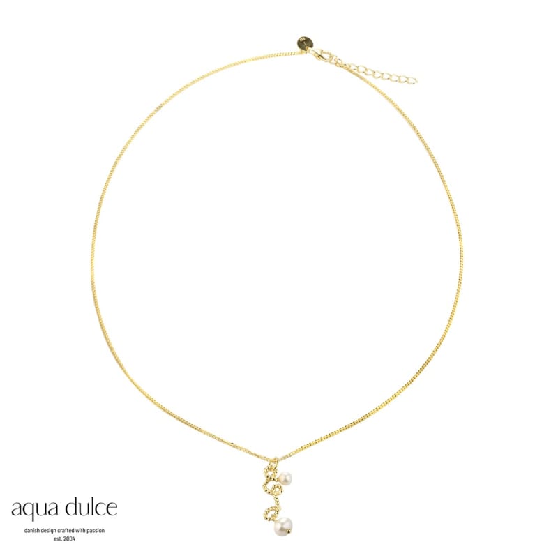 Swirl Love Necklace  Golden