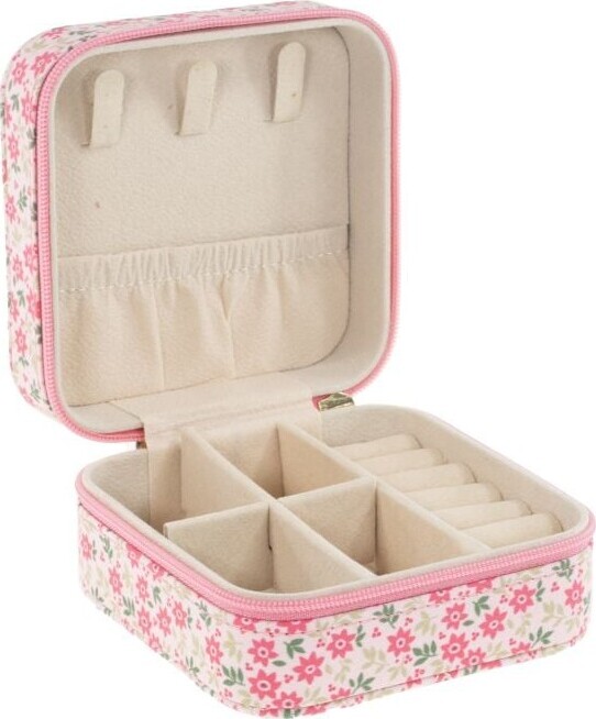 Tinka Rejsesmykkeskrin Rosa Blomster