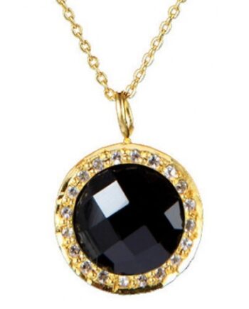 Vedhæng Med Onyx 20mm Kæde