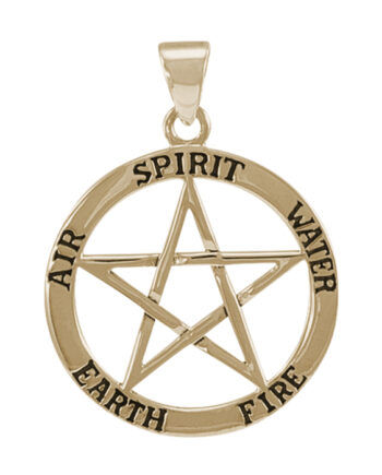 Vedhæng Med Pentagram 28mm Kæde