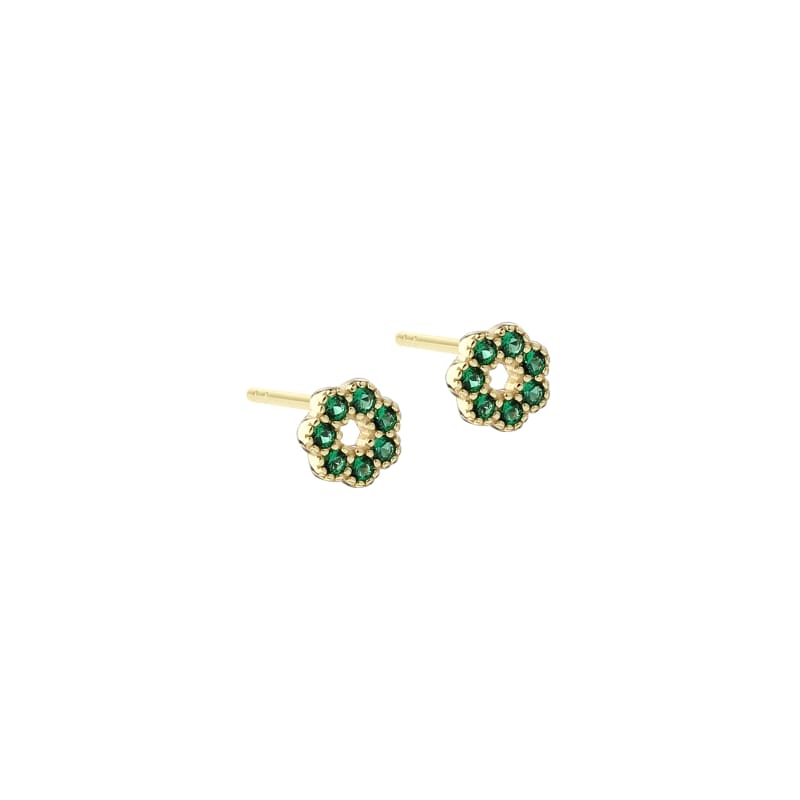 Verde Flower Earstud  Golden