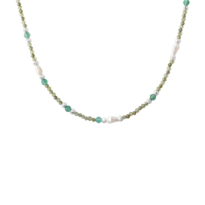 Verde Simple Necklace  Silver
